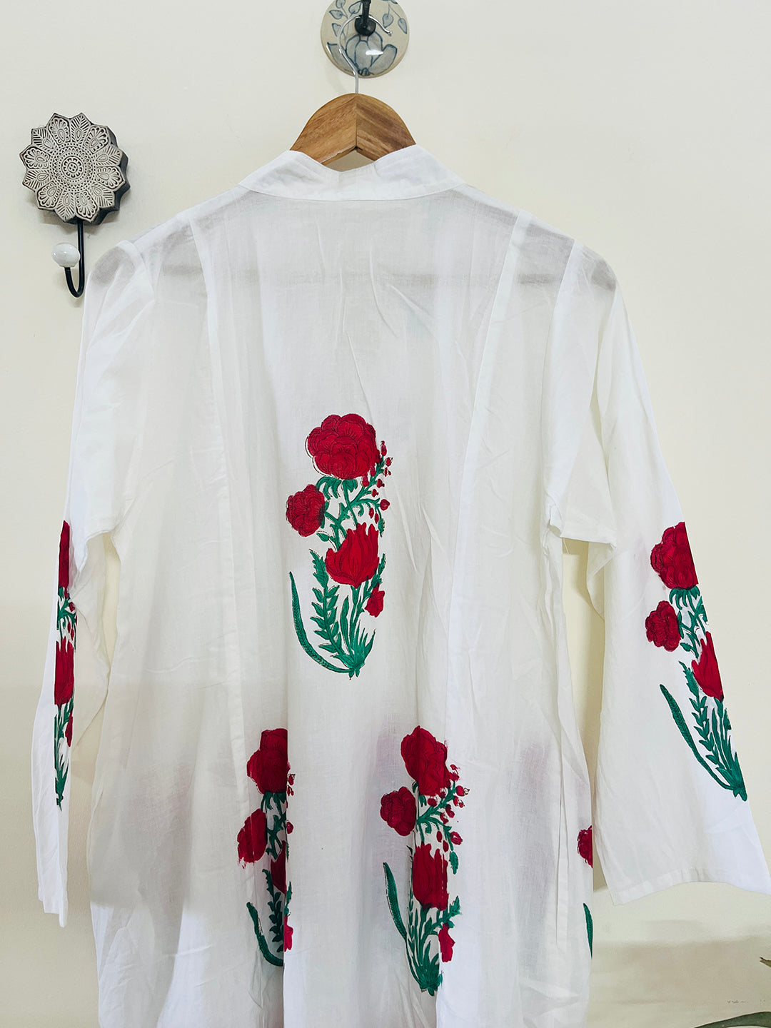 "SEEK, FLOURISH. BLOOM" SUMMER KAFTAN DRESS- BRIGHT RED