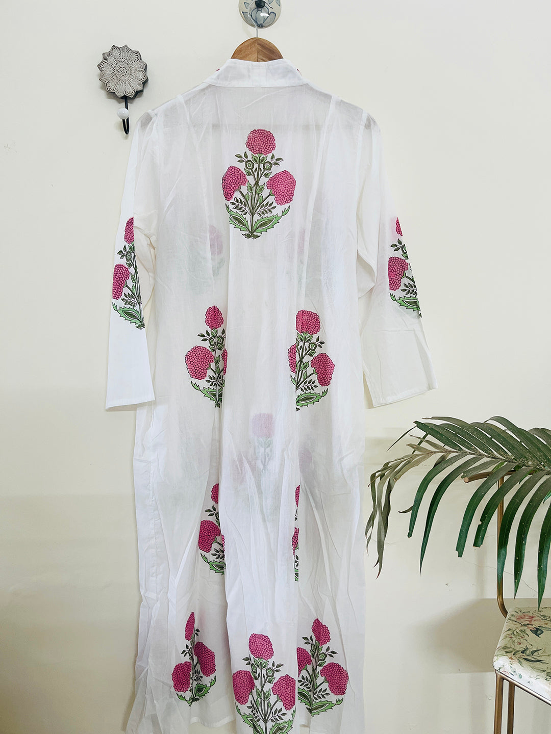 "SEEK, FLOURISH. BLOOM" SUMMER KAFTAN DRESS- PINK