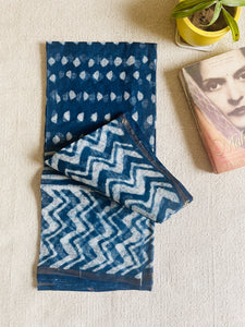 "AN INDIGO SUMMER" ALLOVER TRIANGLES KOTA DORIA DUPATTA