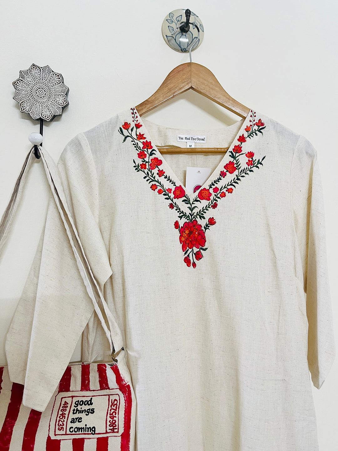 EXCLUSIVE HAND-PAINTED & EMBROIDERED FLORAL "MUST HAVE SUMMER OUTFIT"