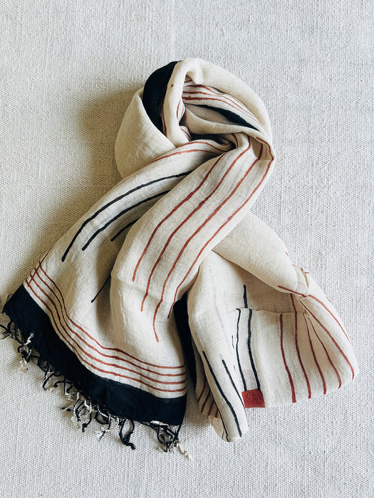 "GEOMETRICS IS THE WAY TO GO" LINEN DUPATTA
