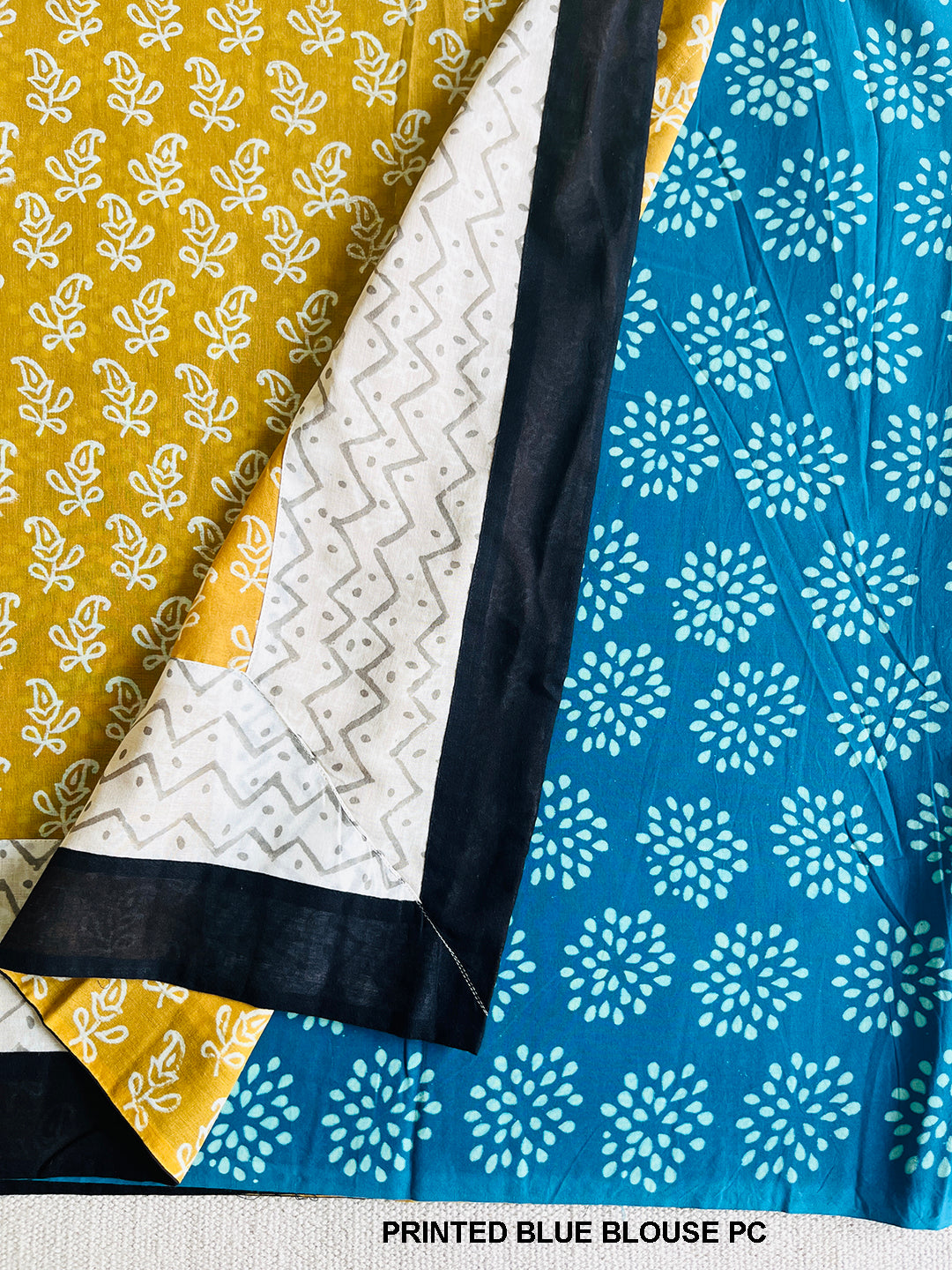 PRINT-MIX YELLOW MULMUL SAREE