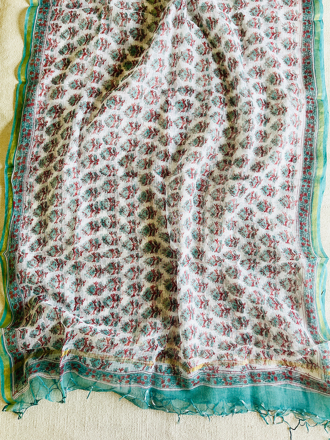 ALLOVER MUGHAL BOOTI PRINT KOTA DUPATTA