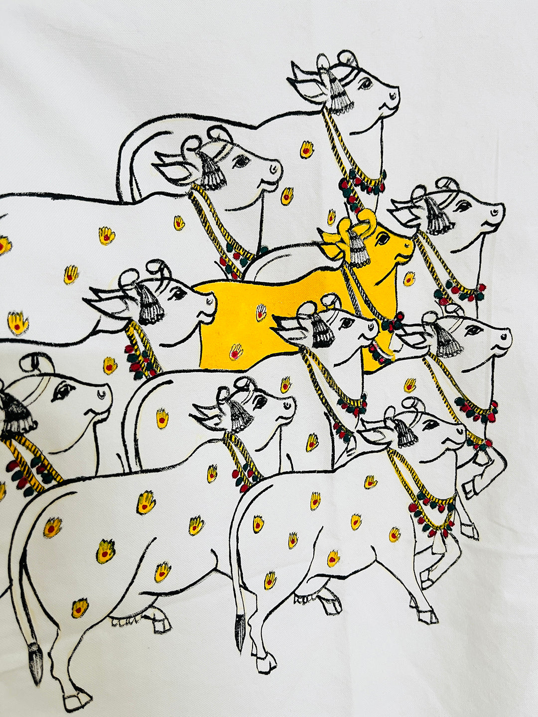 EXCLUSIVE- "PICHWAI COWS" HAND PAINTED SHIRT