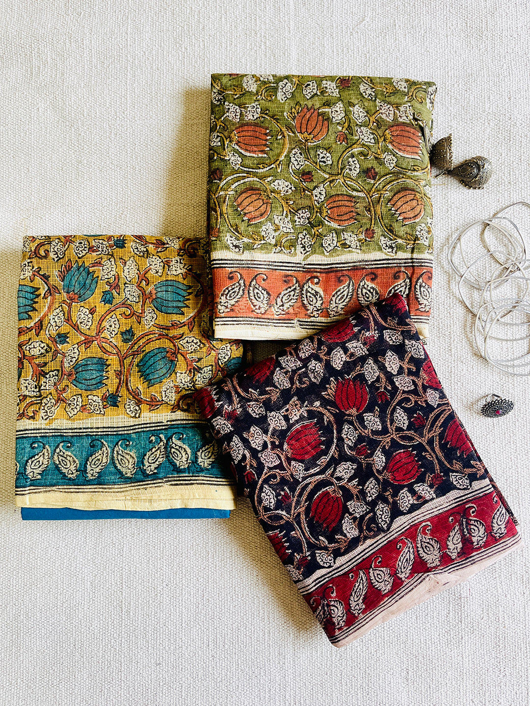 "KALAMKARI" MEHENDI KOTA DORIA UNSTITCHED SUIT