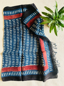 MINIMAL & CLASSY INDIGO LINEN DUPATTA