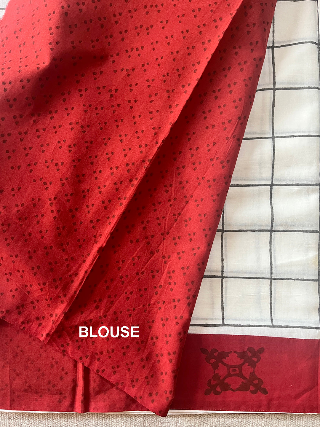 "OUT OF THE BOX" MULMUL HAND BLOCK PRINTED SAREE