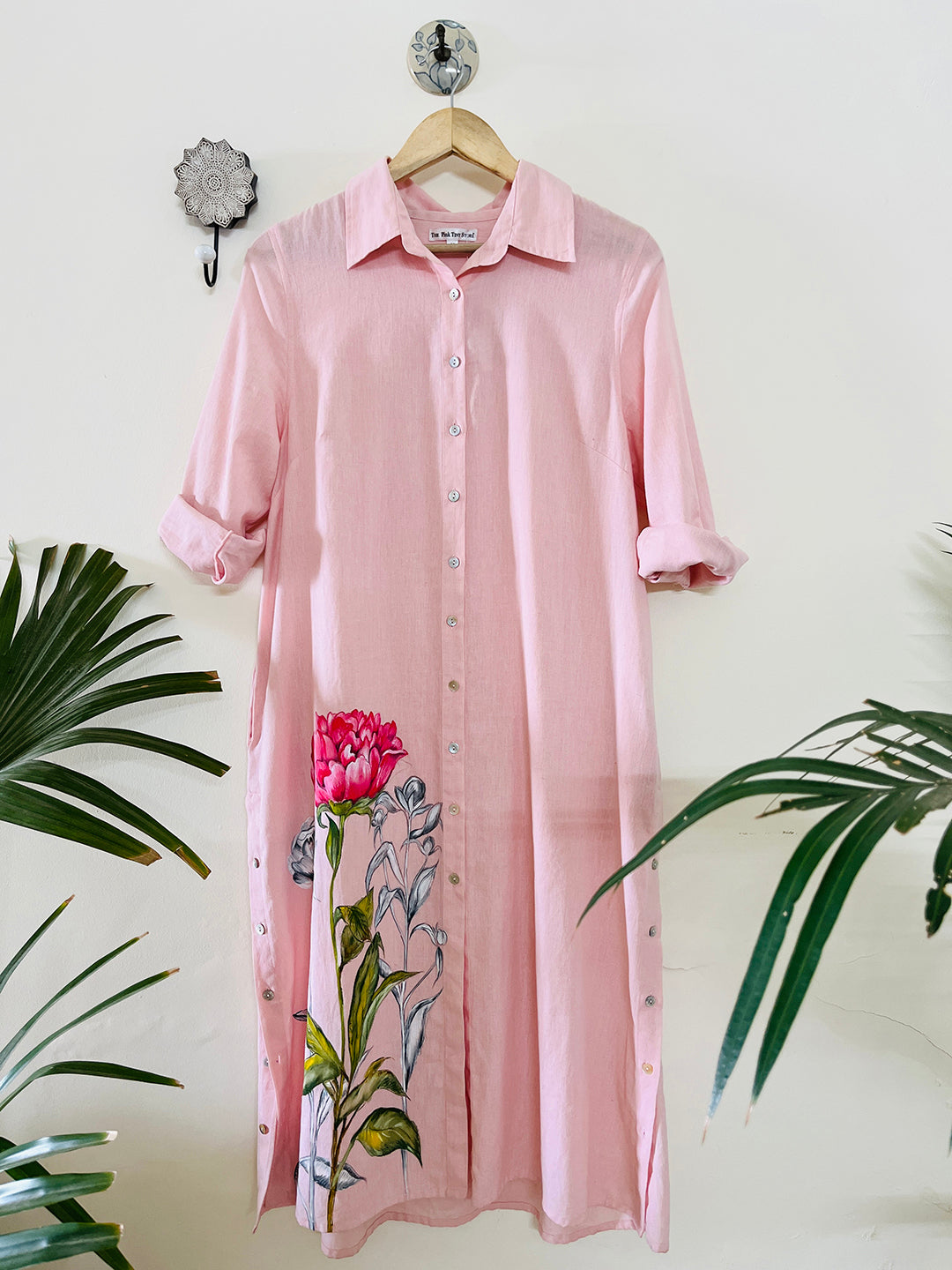 EXCLUSIVE- HAND PAINTED RELAXED LONG SHIRT