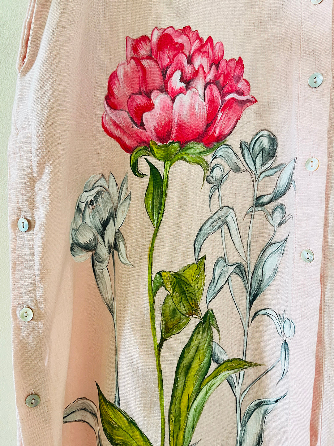 EXCLUSIVE- HAND PAINTED RELAXED LONG SHIRT