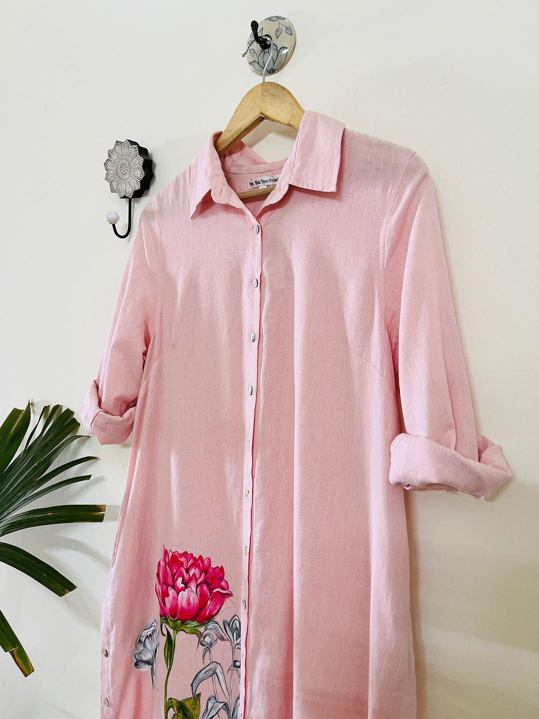 EXCLUSIVE- HAND PAINTED RELAXED LONG SHIRT
