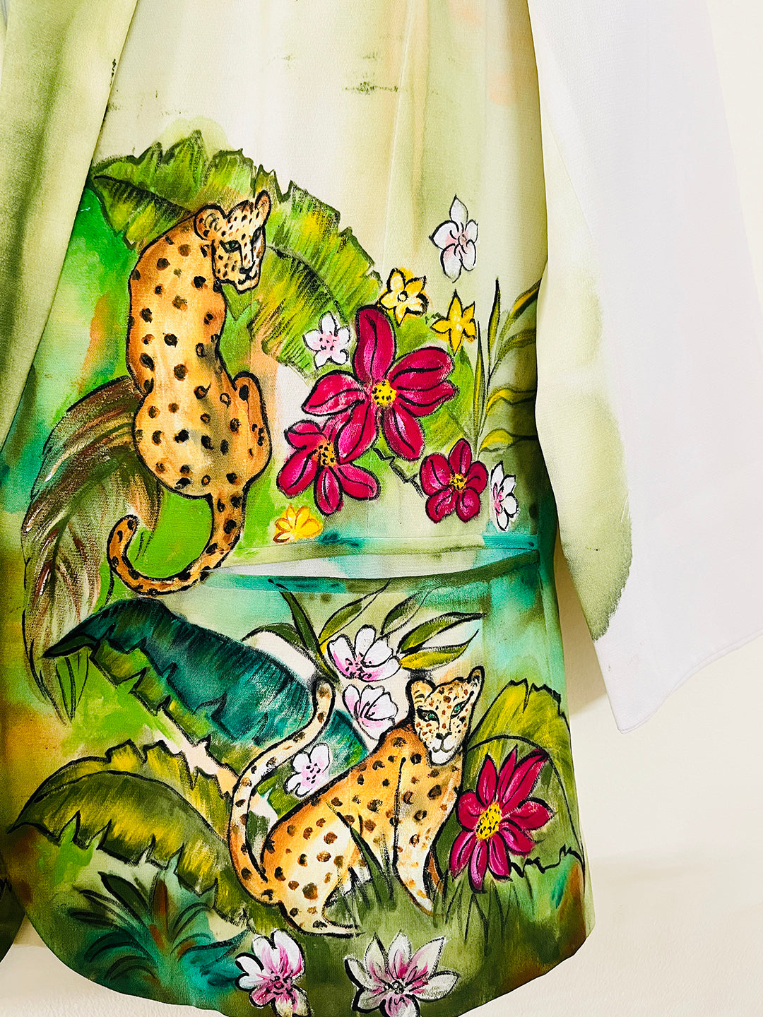EXCLUSIVE- HAND PAINTED TROPICAL RESORT BLAZER (pre-loved & upcycled)
