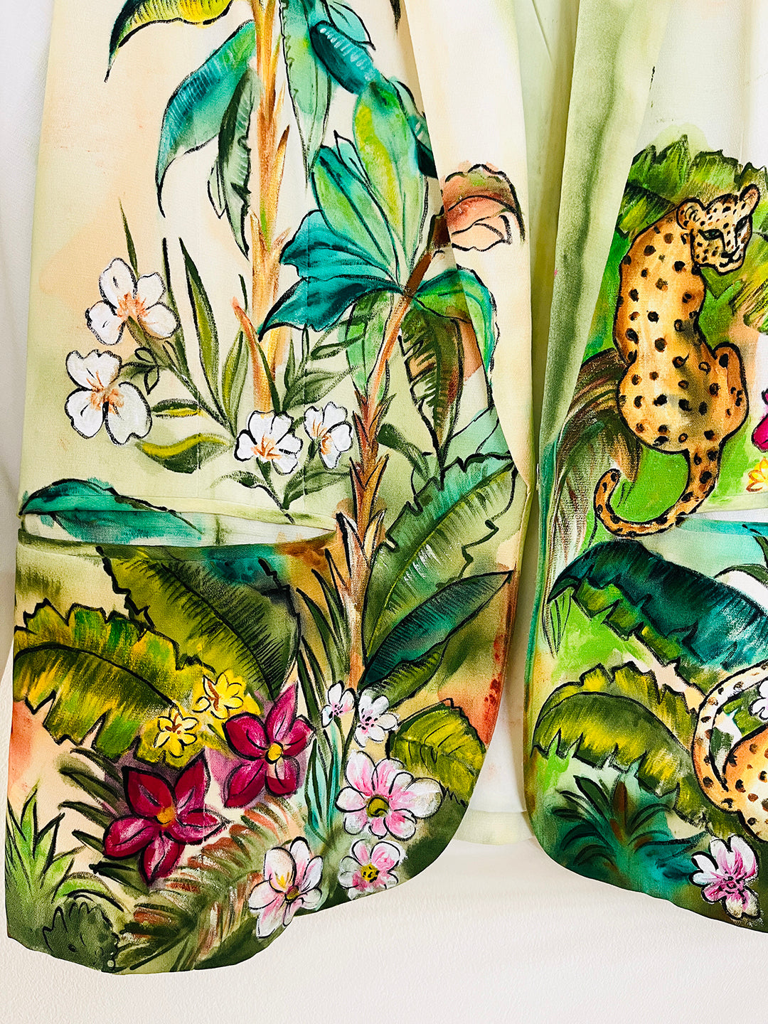 EXCLUSIVE- HAND PAINTED TROPICAL RESORT BLAZER (pre-loved & upcycled)