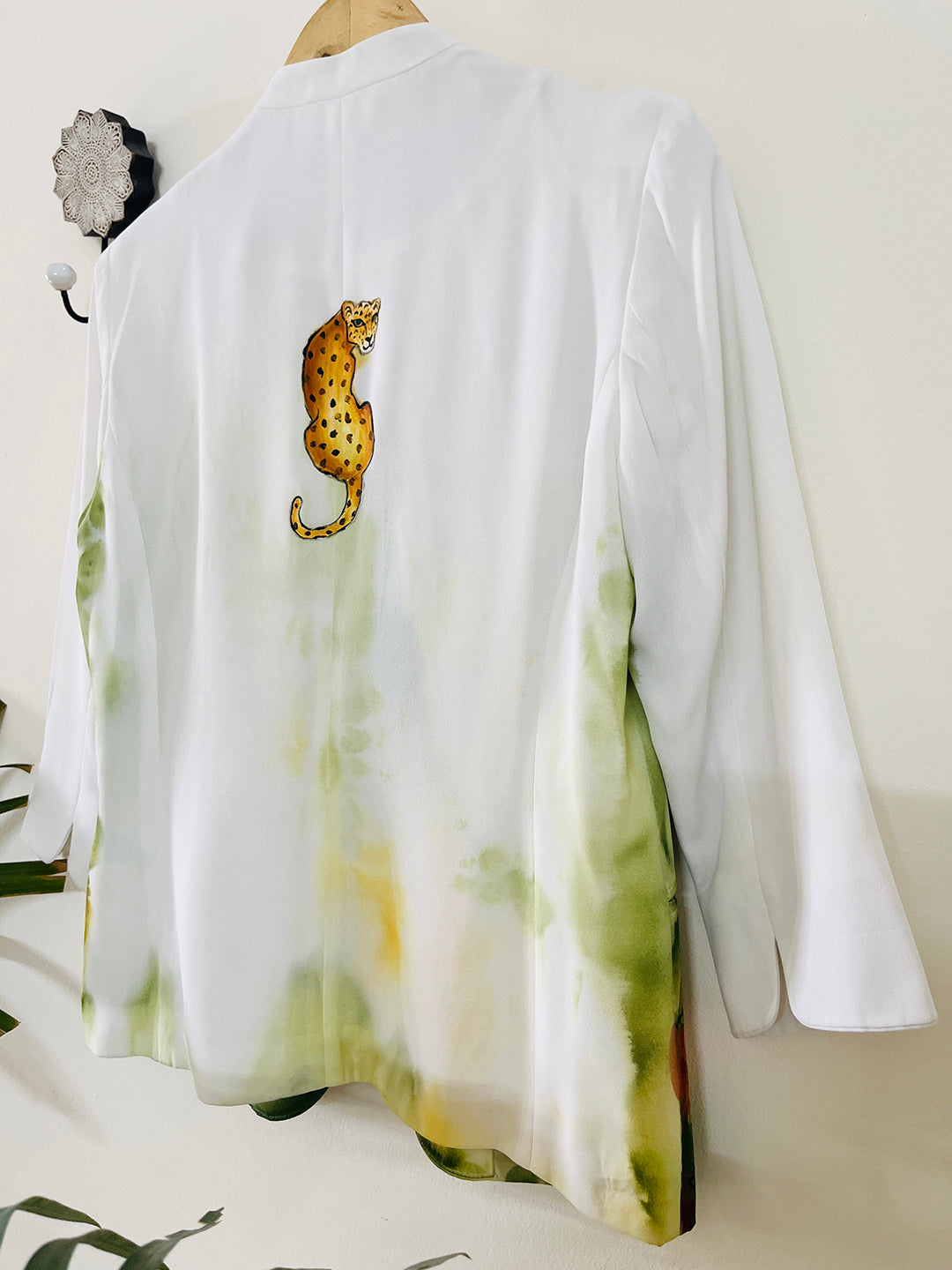 EXCLUSIVE- HAND PAINTED TROPICAL RESORT BLAZER (pre-loved & upcycled)