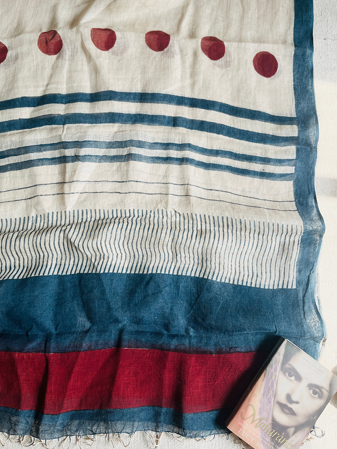 "JUST BE YOU" BOLD GEOMETRIC DUPATTA- TEAL & BRICK