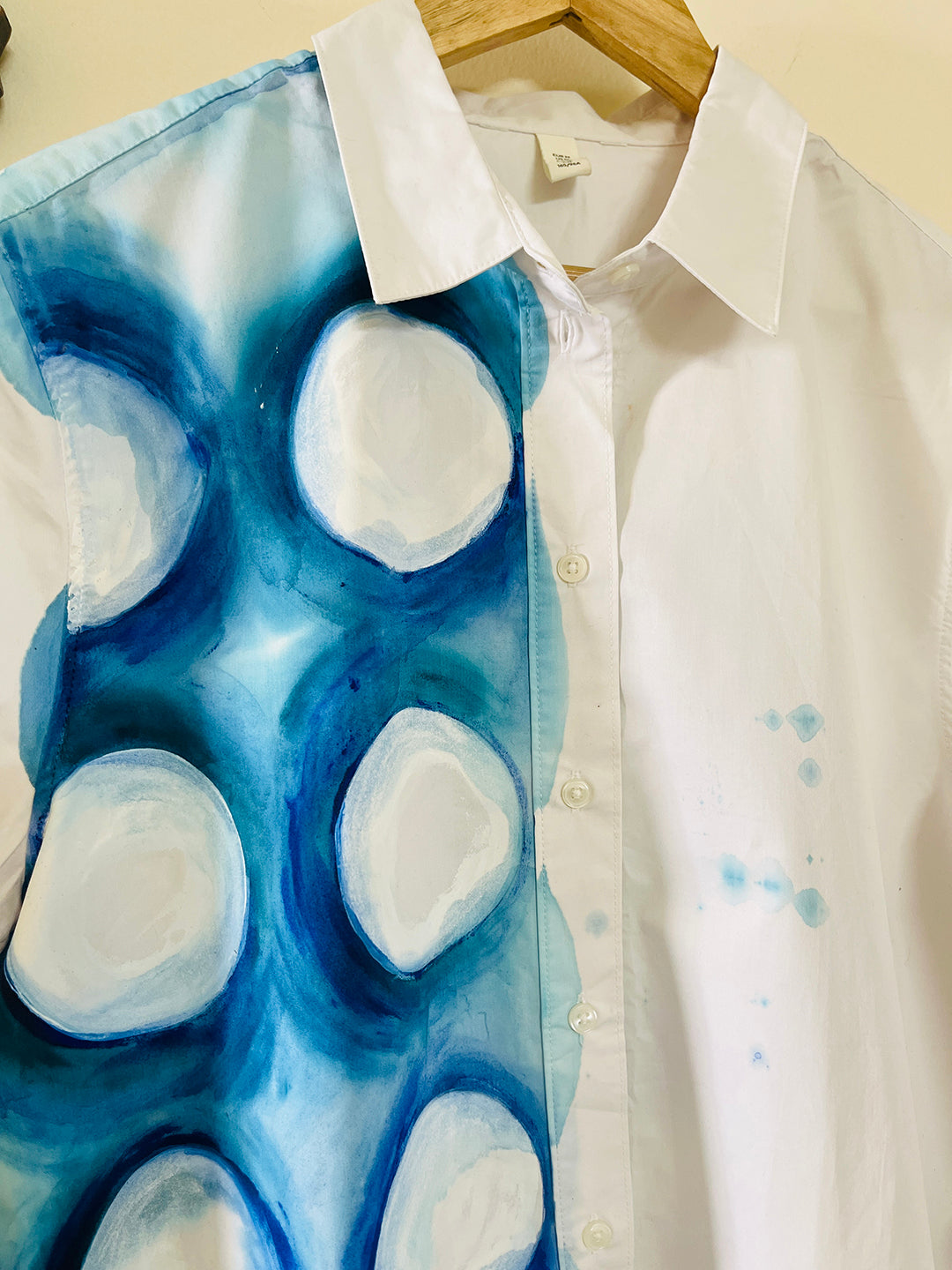 EXCLUSIVE- "MOON LIT POLKAS" HAND PAINTED SHIRT