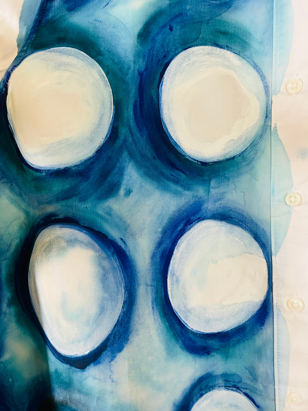 EXCLUSIVE- "MOON LIT POLKAS" HAND PAINTED SHIRT