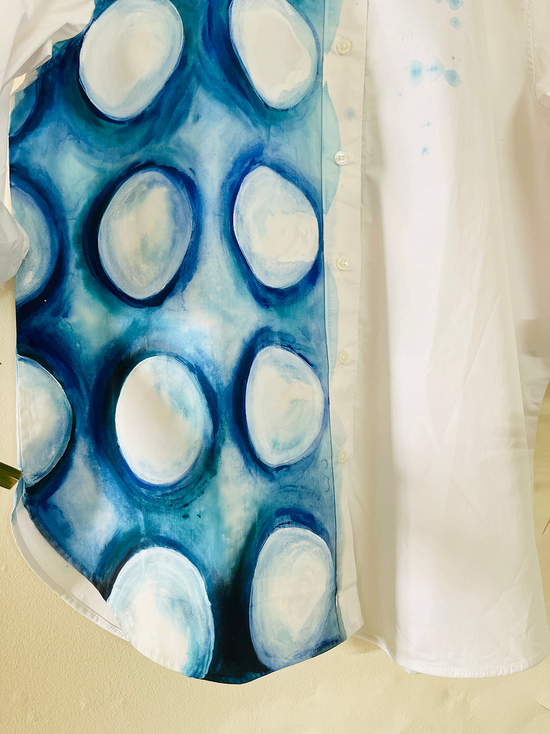 EXCLUSIVE- "MOON LIT POLKAS" HAND PAINTED SHIRT