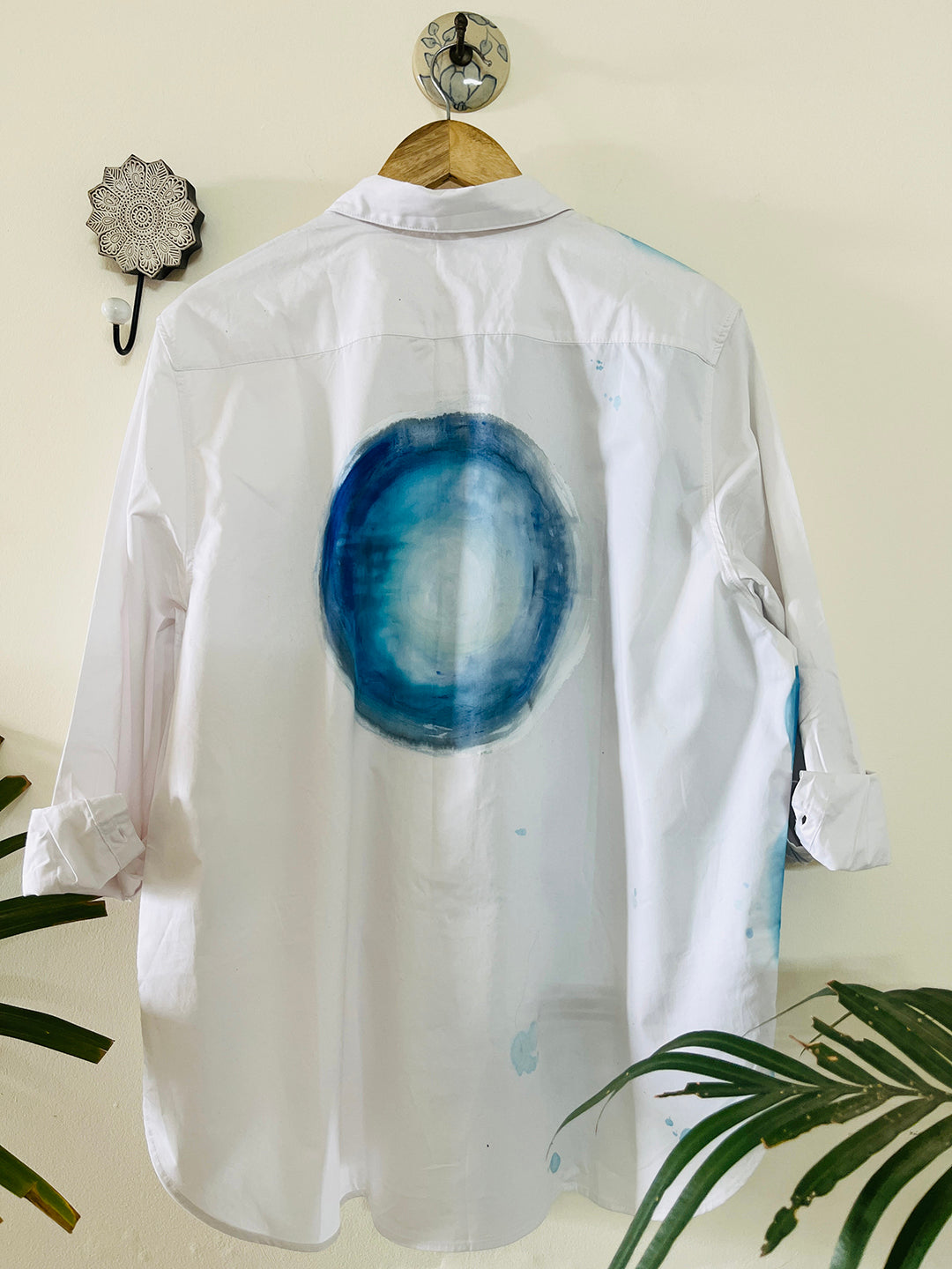 EXCLUSIVE- "MOON LIT POLKAS" HAND PAINTED SHIRT