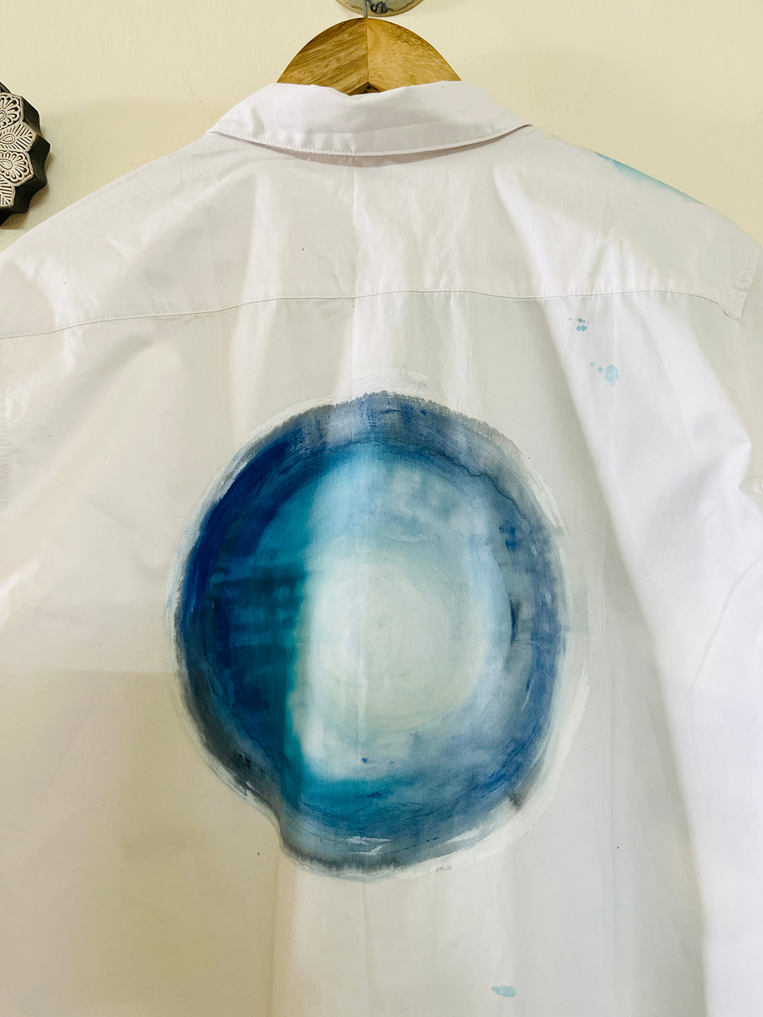 EXCLUSIVE- "MOON LIT POLKAS" HAND PAINTED SHIRT