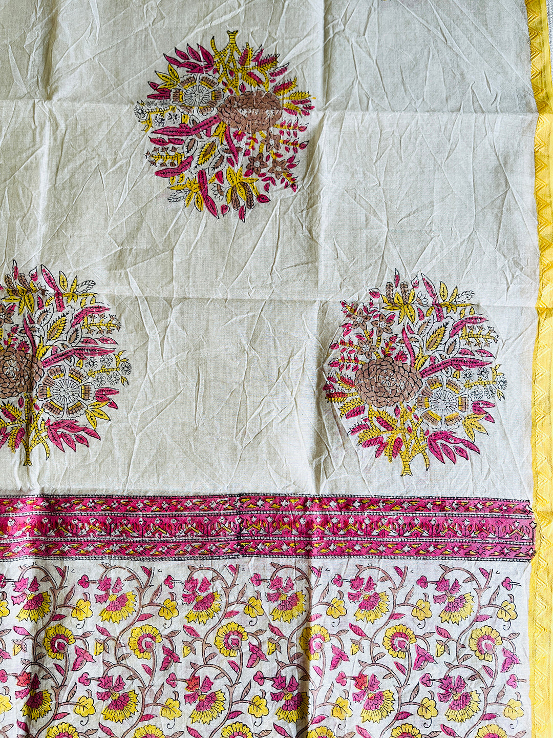 "BIG FLORAL BUNCHES" COTTON DUPATTA