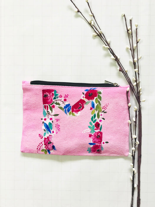 PINK "M" ALPHABET MULTIPURPOSE POUCH (SOLD OUT)