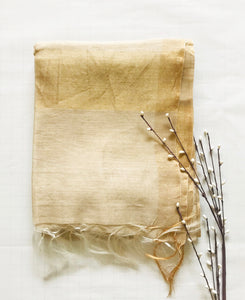 HAND-WOVEN SILK CHANDERI TUSSAR DUPATTA