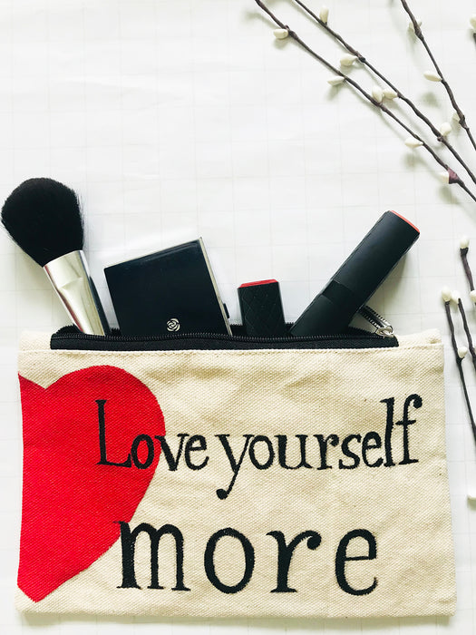 'LOVE YOURSELF MORE" MULTIPURPOSE POUCH
