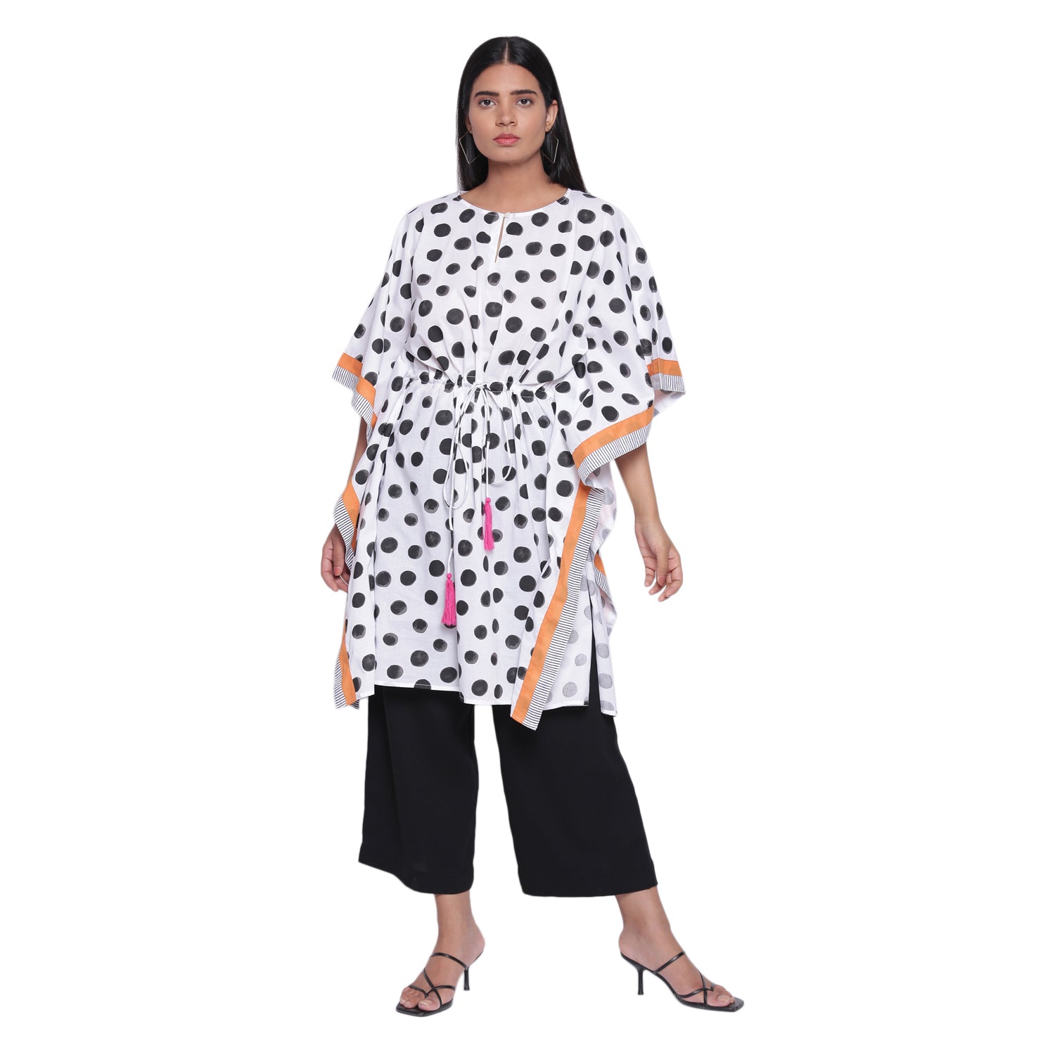 B&W POLKA KAFTAN