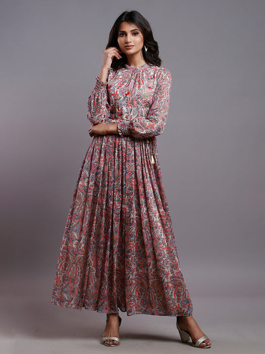 PAISLEY GATHERED PARTY DRESS