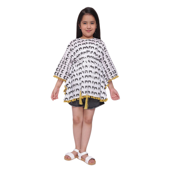 B&W ELEPHANT KAFTAN- KIDS