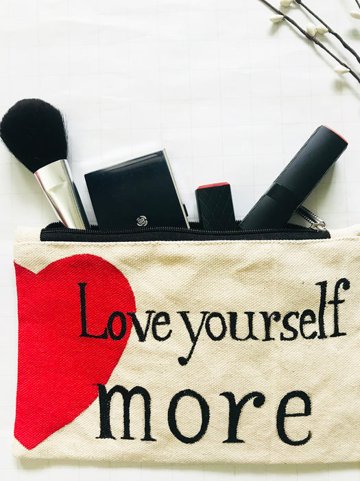 'LOVE YOURSELF MORE" MULTIPURPOSE POUCH