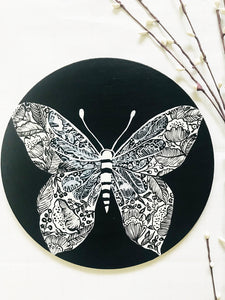 SOLD OUT: "MONOCHROMATIC BUTTERFLY" WALL PLATE