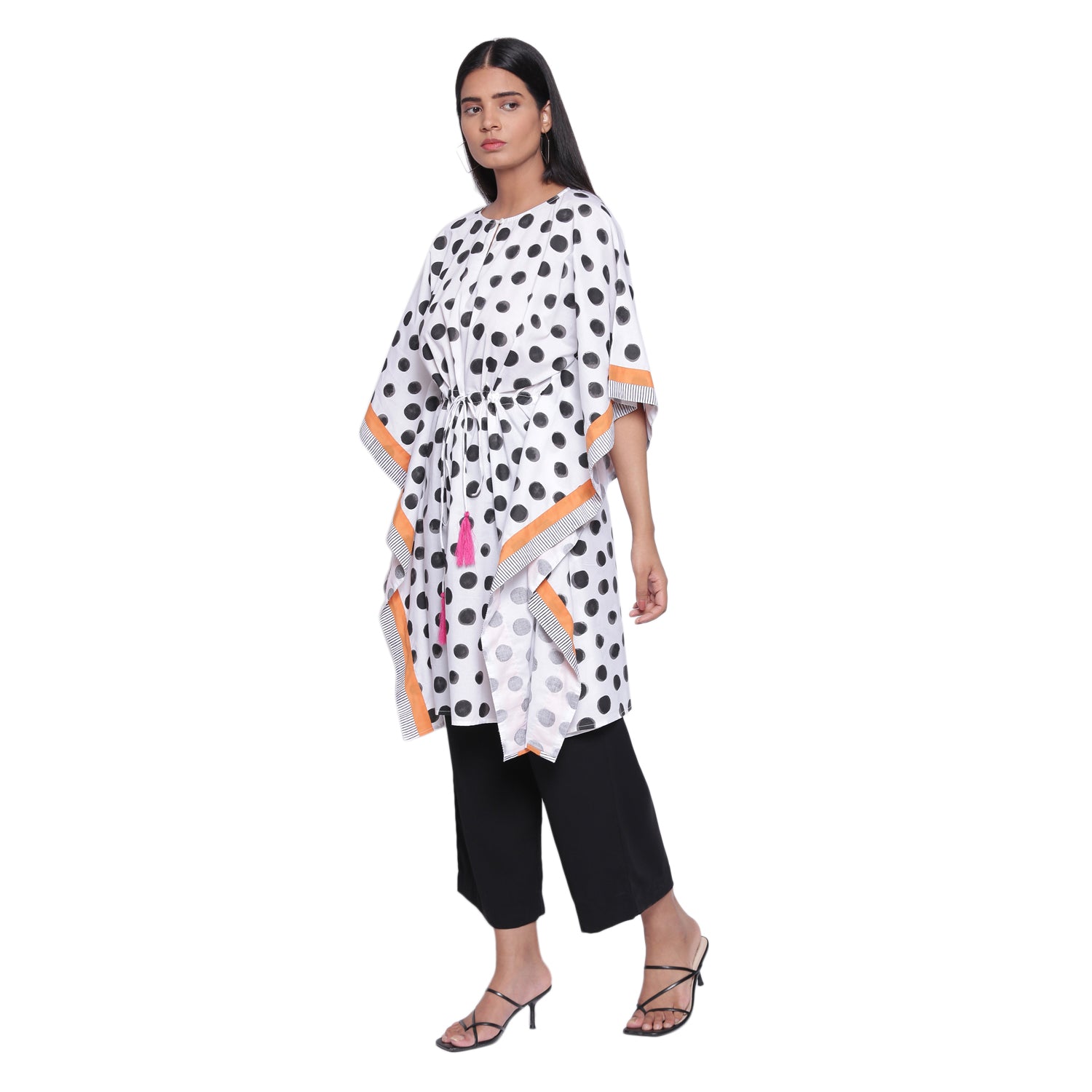 B&W POLKA KAFTAN