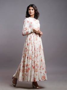 FLORAL GATHERED PARTY DRESS