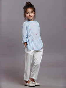 TAPERED HEM PLEATED PANTS- DAUGHTERS