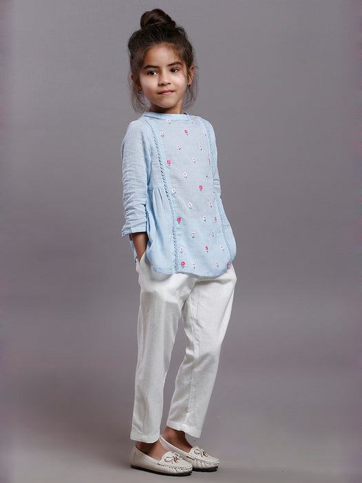 TAPERED HEM PLEATED PANTS- DAUGHTERS