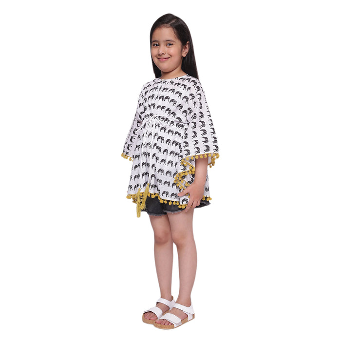 B&W ELEPHANT KAFTAN- KIDS