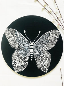SOLD OUT: "MONOCHROMATIC BUTTERFLY" WALL PLATE