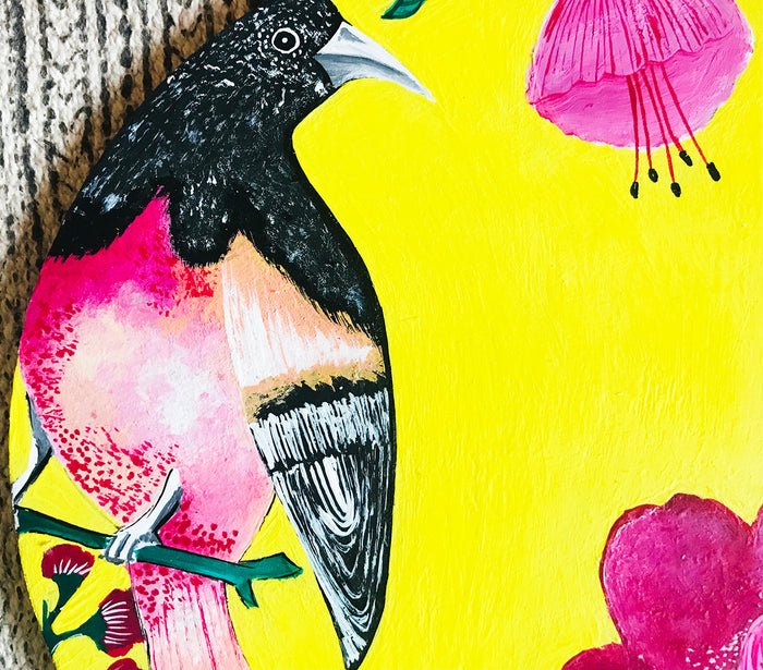 (SOLD OUT)   "THE SUNSHINE BIRD" WALL PLATE