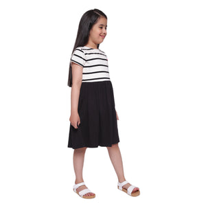 Striped Black & White Dress