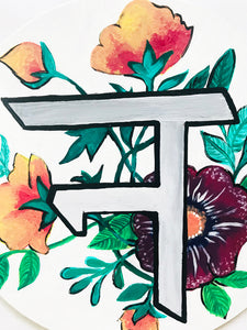 "N" ALPHABET WALL PLATE in Hindi