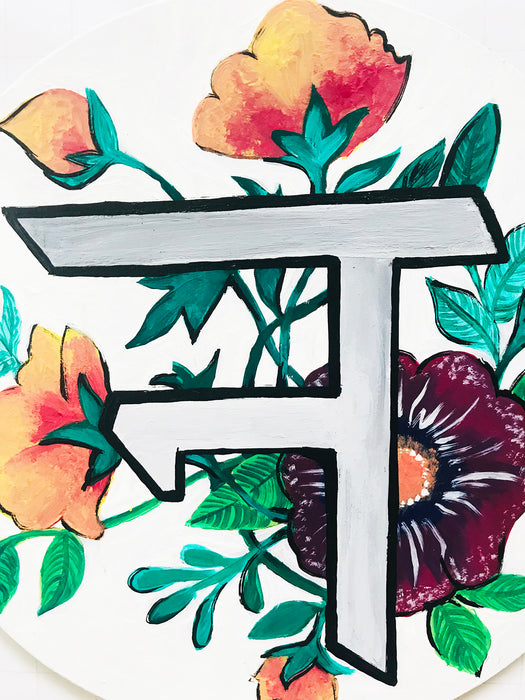 "N" ALPHABET WALL PLATE in Hindi