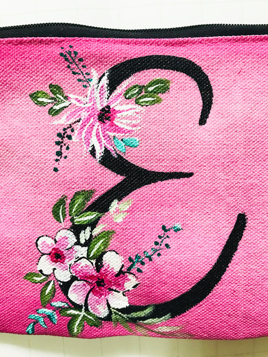 PINK "E" ALPHABET MULTIPURPOSE POUCH (SOLD OUT)