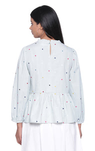 Little Hearts Embroidered Top Women's