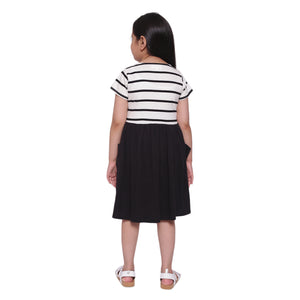 Striped Black & White Dress