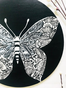 SOLD OUT: "MONOCHROMATIC BUTTERFLY" WALL PLATE