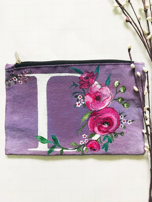 MAUVE "D" ALPHABET MULTIPURPOSE POUCH (SOLD OUT)