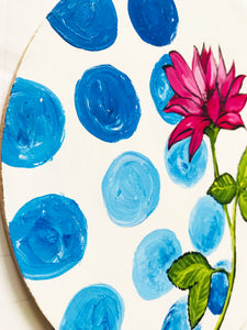Say it with "POLKAS & FLOWERS" wall plate