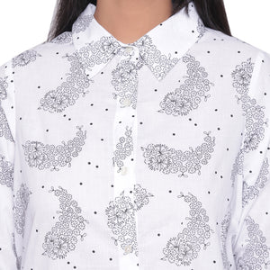 Paisley B&W Long Shirt