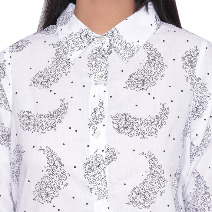 Paisley B&W Long Shirt